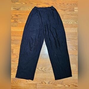 FLAX BY JEANNE ENGELHART Black Wide Leg Pants